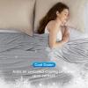 imageBedsure Beige Cooling Blanket for Hot Sleepers  Summer Cold Linen Beige Throw Blanket for Couch ArcChill Lightweight Bedding Cool Thin Ice Cold Cooled Throws with Rayon Derived from Bamboo 50x7005 Light Grey