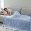 imageBedsure Beige Cooling Blanket for Hot Sleepers  Summer Cold Linen Beige Throw Blanket for Couch ArcChill Lightweight Bedding Cool Thin Ice Cold Cooled Throws with Rayon Derived from Bamboo 50x7007 Light Blue