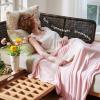 imageBedsure Beige Cooling Blanket for Hot Sleepers  Summer Cold Linen Beige Throw Blanket for Couch ArcChill Lightweight Bedding Cool Thin Ice Cold Cooled Throws with Rayon Derived from Bamboo 50x7006 Pink