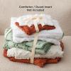 imageBedsure Boho Kids Duvet Cover Queen SizeDuvet InsertComforter not Included  Tufted Duvet Cover Queen for All SeasonsSoft Shabby Chic Boho Bedding Beige 90quot x 90quot04  Linen  Elegant No Comforter