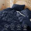 imageBedsure Boho Kids Duvet Cover Queen SizeDuvet InsertComforter not Included  Tufted Duvet Cover Queen for All SeasonsSoft Shabby Chic Boho Bedding Beige 90quot x 90quot12  Navy  Elegant No Comforter