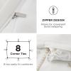 imageBedsure Boho Kids Duvet Cover Queen SizeDuvet InsertComforter not Included  Tufted Duvet Cover Queen for All SeasonsSoft Shabby Chic Boho Bedding Beige 90quot x 90quot17  White  Embroidery No Comforter