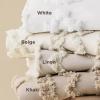 imageBedsure Boho Kids Duvet Cover Queen SizeDuvet InsertComforter not Included  Tufted Duvet Cover Queen for All SeasonsSoft Shabby Chic Boho Bedding Beige 90quot x 90quot01  Beige  Elegant No Comforter
