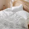 imageBedsure Boho Kids Duvet Cover Queen SizeDuvet InsertComforter not Included  Tufted Duvet Cover Queen for All SeasonsSoft Shabby Chic Boho Bedding Beige 90quot x 90quot02  White  Elegant No Comforter