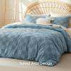 imageBedsure Boho Kids Duvet Cover Queen SizeDuvet InsertComforter not Included  Tufted Duvet Cover Queen for All SeasonsSoft Shabby Chic Boho Bedding Beige 90quot x 90quot00  Mineral Blue  Checkered No Comforter