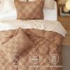 imageBedsure Boho Kids Duvet Cover Queen SizeDuvet InsertComforter not Included  Tufted Duvet Cover Queen for All SeasonsSoft Shabby Chic Boho Bedding Beige 90quot x 90quot00  Khaki  Checkered No Comforter