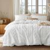 imageBedsure Boho Kids Duvet Cover Queen SizeDuvet InsertComforter not Included  Tufted Duvet Cover Queen for All SeasonsSoft Shabby Chic Boho Bedding Beige 90quot x 90quot02  White  Elegant No Comforter