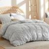 imageBedsure Boho Kids Duvet Cover Queen SizeDuvet InsertComforter not Included  Tufted Duvet Cover Queen for All SeasonsSoft Shabby Chic Boho Bedding Beige 90quot x 90quot00  Light Grey  Elegant No Comforter