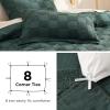 imageBedsure Boho Kids Duvet Cover Queen SizeDuvet InsertComforter not Included  Tufted Duvet Cover Queen for All SeasonsSoft Shabby Chic Boho Bedding Beige 90quot x 90quot00  Forest Green  Checkered No Comforter