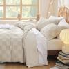 imageBedsure Boho Kids Duvet Cover Queen SizeDuvet InsertComforter not Included  Tufted Duvet Cover Queen for All SeasonsSoft Shabby Chic Boho Bedding Beige 90quot x 90quot01  Beige  Checkered No Comforter