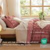imageBedsure Boho Kids Duvet Cover Queen SizeDuvet InsertComforter not Included  Tufted Duvet Cover Queen for All SeasonsSoft Shabby Chic Boho Bedding Beige 90quot x 90quot13  Light Pink  Elegant No Comforter