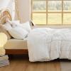 imageBedsure Boho Kids Duvet Cover Queen SizeDuvet InsertComforter not Included  Tufted Duvet Cover Queen for All SeasonsSoft Shabby Chic Boho Bedding Beige 90quot x 90quot17  White  Embroidery No Comforter