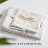 imageBedsure Boho Kids Duvet Cover Queen SizeDuvet InsertComforter not Included  Tufted Duvet Cover Queen for All SeasonsSoft Shabby Chic Boho Bedding Beige 90quot x 90quot17  White  Embroidery No Comforter