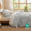 imageBedsure Boho Kids Duvet Cover Queen SizeDuvet InsertComforter not Included  Tufted Duvet Cover Queen for All SeasonsSoft Shabby Chic Boho Bedding Beige 90quot x 90quot00  Light Grey  Elegant No Comforter