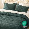 imageBedsure Boho Kids Duvet Cover Queen SizeDuvet InsertComforter not Included  Tufted Duvet Cover Queen for All SeasonsSoft Shabby Chic Boho Bedding Beige 90quot x 90quot00  Forest Green  Checkered No Comforter