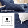 imageBedsure Boho Kids Duvet Cover Queen SizeDuvet InsertComforter not Included  Tufted Duvet Cover Queen for All SeasonsSoft Shabby Chic Boho Bedding Beige 90quot x 90quot00  Navy  Checkered No Comforter
