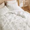 imageBedsure Boho Kids Duvet Cover Queen SizeDuvet InsertComforter not Included  Tufted Duvet Cover Queen for All SeasonsSoft Shabby Chic Boho Bedding Beige 90quot x 90quot17  White  Embroidery No Comforter