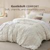 imageBedsure Boho Kids Duvet Cover Queen SizeDuvet InsertComforter not Included  Tufted Duvet Cover Queen for All SeasonsSoft Shabby Chic Boho Bedding Beige 90quot x 90quot01  Beige  Elegant No Comforter