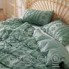 imageBedsure Boho Kids Duvet Cover Queen SizeDuvet InsertComforter not Included  Tufted Duvet Cover Queen for All SeasonsSoft Shabby Chic Boho Bedding Beige 90quot x 90quot09  Sage Green  Elegant No Comforter