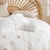 imageBedsure Boho Kids Duvet Cover Queen SizeDuvet InsertComforter not Included  Tufted Duvet Cover Queen for All SeasonsSoft Shabby Chic Boho Bedding Beige 90quot x 90quot17  White  Embroidery No Comforter