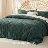 imageBedsure Boho Kids Duvet Cover Queen SizeDuvet InsertComforter not Included  Tufted Duvet Cover Queen for All SeasonsSoft Shabby Chic Boho Bedding Beige 90quot x 90quot00  Forest Green  Checkered No Comforter