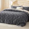 imageBedsure Boho Kids Duvet Cover Queen SizeDuvet InsertComforter not Included  Tufted Duvet Cover Queen for All SeasonsSoft Shabby Chic Boho Bedding Beige 90quot x 90quot00  Dark Grey  Checkered No Comforter