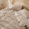 imageBedsure Boho Kids Duvet Cover Queen SizeDuvet InsertComforter not Included  Tufted Duvet Cover Queen for All SeasonsSoft Shabby Chic Boho Bedding Beige 90quot x 90quot08  Khaki  Elegant No Comforter