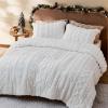 imageBedsure Boho Kids Duvet Cover Queen SizeDuvet InsertComforter not Included  Tufted Duvet Cover Queen for All SeasonsSoft Shabby Chic Boho Bedding Beige 90quot x 90quot02  White  Elegant No Comforter