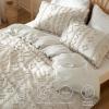 imageBedsure Boho Kids Duvet Cover Queen SizeDuvet InsertComforter not Included  Tufted Duvet Cover Queen for All SeasonsSoft Shabby Chic Boho Bedding Beige 90quot x 90quot04  Linen  Elegant No Comforter