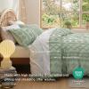 imageBedsure Boho Kids Duvet Cover Queen SizeDuvet InsertComforter not Included  Tufted Duvet Cover Queen for All SeasonsSoft Shabby Chic Boho Bedding Beige 90quot x 90quot06  Light Green  Elegant No Comforter
