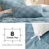 imageBedsure Boho Kids Duvet Cover Queen SizeDuvet InsertComforter not Included  Tufted Duvet Cover Queen for All SeasonsSoft Shabby Chic Boho Bedding Beige 90quot x 90quot00  Mineral Blue  Checkered No Comforter