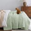 imageBedsure Boho Quilt King Size  Lightweight Bedspread King Size with Geometric Stitched Pattern White Farmhouse Soft Bedding Set Coverlet with 2 Pillow Shams for All Seasons 106x96 inches02  Sage Green