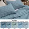 imageBedsure Boho Quilt King Size  Lightweight Bedspread King Size with Geometric Stitched Pattern White Farmhouse Soft Bedding Set Coverlet with 2 Pillow Shams for All Seasons 106x96 inches05  Dusty Blue