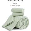 imageBedsure Boho Quilt King Size  Lightweight Bedspread King Size with Geometric Stitched Pattern White Farmhouse Soft Bedding Set Coverlet with 2 Pillow Shams for All Seasons 106x96 inches02  Sage Green