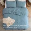 imageBedsure Boho Quilt King Size  Lightweight Bedspread King Size with Geometric Stitched Pattern White Farmhouse Soft Bedding Set Coverlet with 2 Pillow Shams for All Seasons 106x96 inches05  Dusty Blue