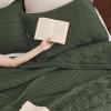 imageBedsure Boho Quilt King Size  Lightweight Bedspread King Size with Geometric Stitched Pattern White Farmhouse Soft Bedding Set Coverlet with 2 Pillow Shams for All Seasons 106x96 inches03  Olive Green
