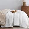 imageBedsure Boho Quilt King Size  Lightweight Bedspread King Size with Geometric Stitched Pattern White Farmhouse Soft Bedding Set Coverlet with 2 Pillow Shams for All Seasons 106x96 inches01  White