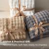 imageBedsure Bubble Sherpa Throw Blanket for Couch  Fuzzy Fleece Thick Warm Blanket for Winter GentleSoft Cozy Plush Throw Gift for Women Room Decor White 50x60 Inches03  Grey