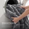 imageBedsure Bubble Sherpa Throw Blanket for Couch  Fuzzy Fleece Thick Warm Blanket for Winter GentleSoft Cozy Plush Throw Gift for Women Room Decor White 50x60 Inches03  Grey