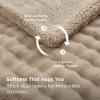 imageBedsure Bubble Sherpa Throw Blanket for Couch  Fuzzy Fleece Thick Warm Blanket for Winter GentleSoft Cozy Plush Throw Gift for Women Room Decor White 50x60 Inches02  Beige