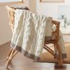 imageBedsure Cable Knit Throw Blanket for Couch Bed  Breathable Chenille Chunky Knit Throw Blanket for Decorative Gift GentleSoft Cozy and Warm for Winter and All Seasons Beige 50x60 Inches02  Cream