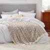 imageBedsure Cable Knit Throw Blanket for Couch Bed  Breathable Chenille Chunky Knit Throw Blanket for Decorative Gift GentleSoft Cozy and Warm for Winter and All Seasons Beige 50x60 Inches01  Beige