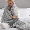 imageBedsure Cable Knit Throw Blanket for Couch Bed  Breathable Chenille Chunky Knit Throw Blanket for Decorative Gift GentleSoft Cozy and Warm for Winter and All Seasons Beige 50x60 Inches03  Grey