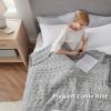 imageBedsure Cable Knit Throw Blanket for Couch Bed  Breathable Chenille Chunky Knit Throw Blanket for Decorative Gift GentleSoft Cozy and Warm for Winter and All Seasons Beige 50x60 Inches03  Grey