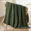 imageBedsure Cable Knit Throw Blanket for Couch Bed  Breathable Chenille Chunky Knit Throw Blanket for Decorative Gift GentleSoft Cozy and Warm for Winter and All Seasons Beige 50x60 Inches04  Green