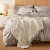 imageBedsure Cable Knit Throw Blanket for Couch Bed  Breathable Chenille Chunky Knit Throw Blanket for Decorative Gift GentleSoft Cozy and Warm for Winter and All Seasons Beige 50x60 Inches02  Cream