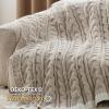 imageBedsure Cable Knit Throw Blanket for Couch Bed  Breathable Chenille Chunky Knit Throw Blanket for Decorative Gift GentleSoft Cozy and Warm for Winter and All Seasons Beige 50x60 Inches01  Beige