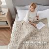imageBedsure Cable Knit Throw Blanket for Couch Bed  Breathable Chenille Chunky Knit Throw Blanket for Decorative Gift GentleSoft Cozy and Warm for Winter and All Seasons Beige 50x60 Inches01  Beige