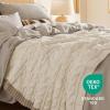 imageBedsure Cable Knit Throw Blanket for Couch Bed  Breathable Chenille Chunky Knit Throw Blanket for Decorative Gift GentleSoft Cozy and Warm for Winter and All Seasons Beige 50x60 Inches02  Cream