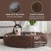 imageBedsure Calming Cat Beds for Indoor Cats  Small Cat Bed Washable 20 inches AntiSlip Round Fluffy Plush Faux Fur Pet Bed Fits up to 15 lbs Pets Aqua BlueCoffee